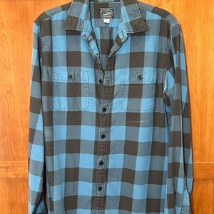 J Crew Long Sleeve blue plaid shirt men’s medium